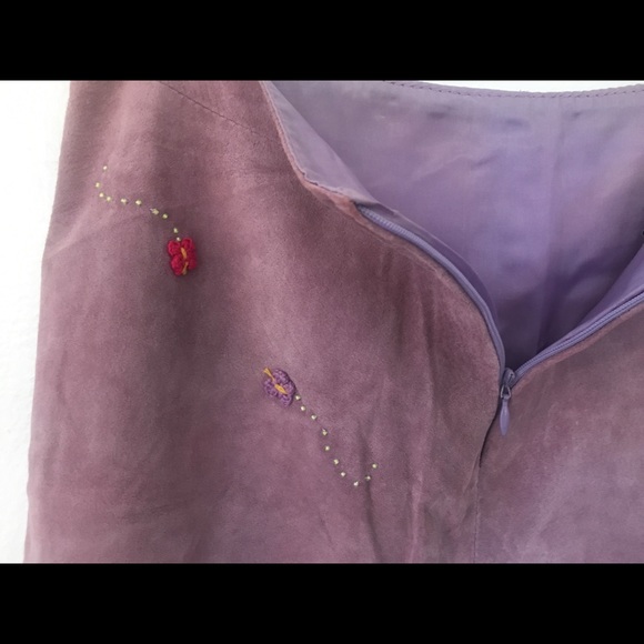 Barney’s COOP - Purple suede skirt size 3 (US 4) - Picture 5 of 8